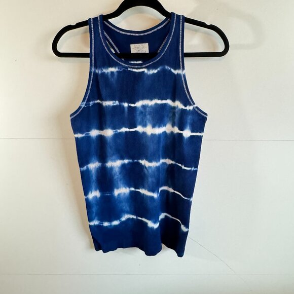 Athleta Tops - Athleta White Tie Dye Stripe Tank Top